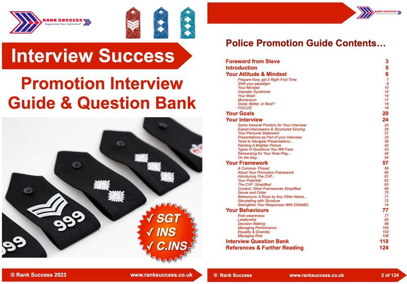 Police promotion interview questions and answers